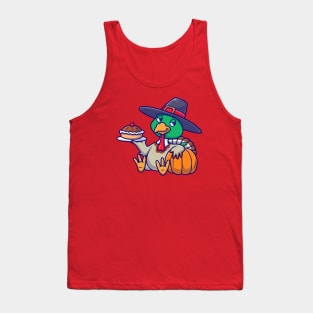 Cute Chicken Turkey Thanksgiving Cartoon Tank Top